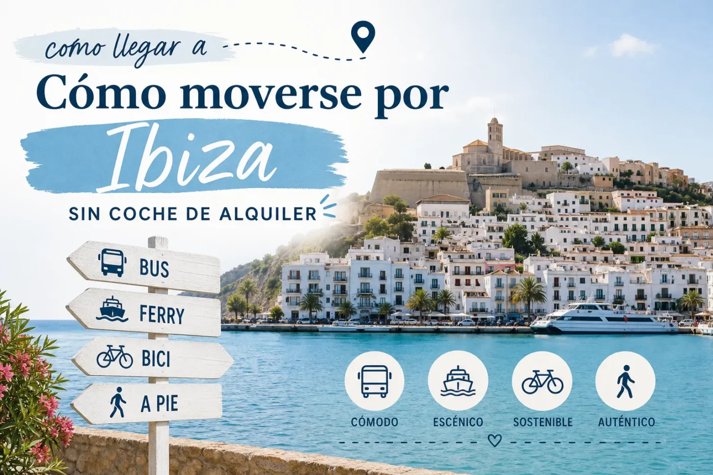 cómo llegar a Cómo moverse por Ibiza sin coche de alquiler